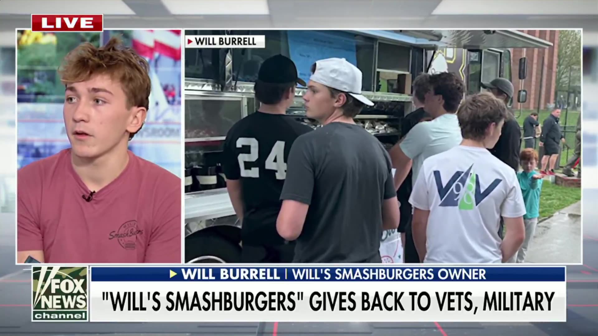 New York 18-Year-Old Will Burrell Started a Burger Joint Where Veterans Eat Free