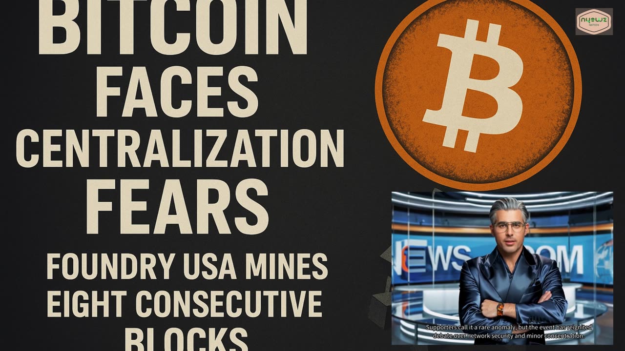Bitcoin Shaken as Foundry USA Mines 8 Blocks Straight—Is Decentralization at Risk