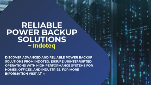 Reliable Power Backup Solutions – Indoteq