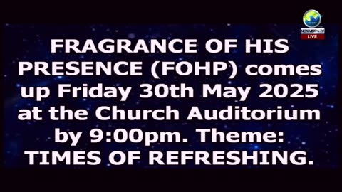 Sunday 1st Service Live with Apostle David Wale Feso || 25th May 2025