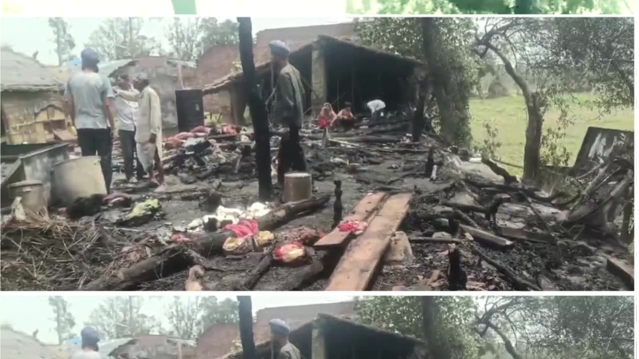 Pilibhit: Fire Destroys Poor Man’s Home and Belongings