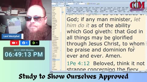 Study To Show Ourselves Approved 04/21/2025