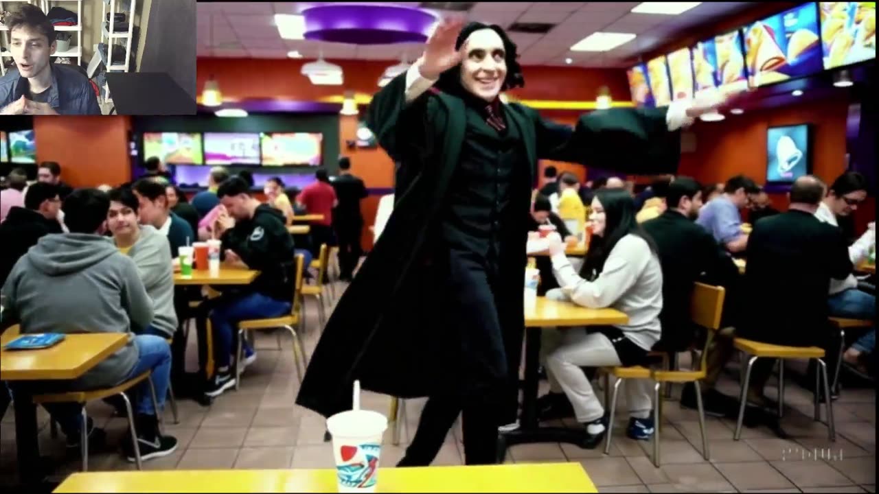 Outtake #3,067 Of Severus Snape From Harry Potter Series Is Dancing At A Taco Bell Restaurant Fake