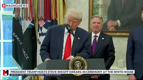 President Donald Trump Hosts Steve Witkoff Swear-in Ceremony at The White House [LIVE]