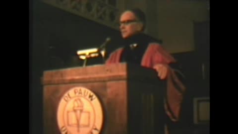 May 22, 1971 - Footage of US Supreme Court Justice Harry Blackmun at DePauw University