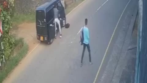 The thief is stealing