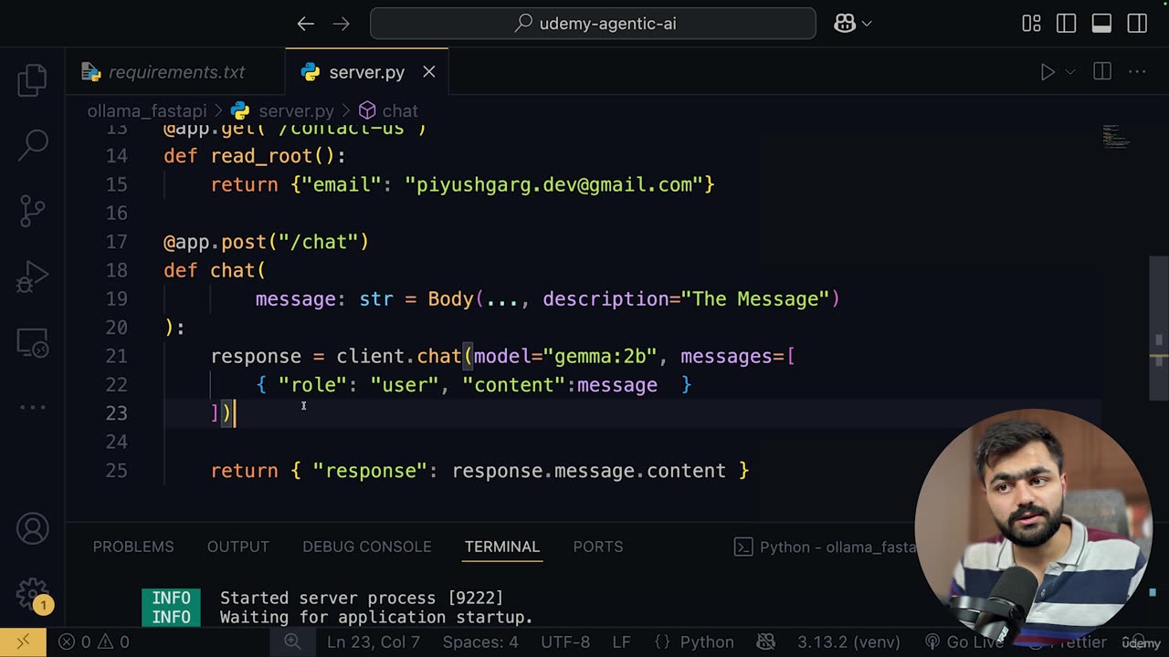 18.6 -Integrating Ollama with FastAPI & Python APIs