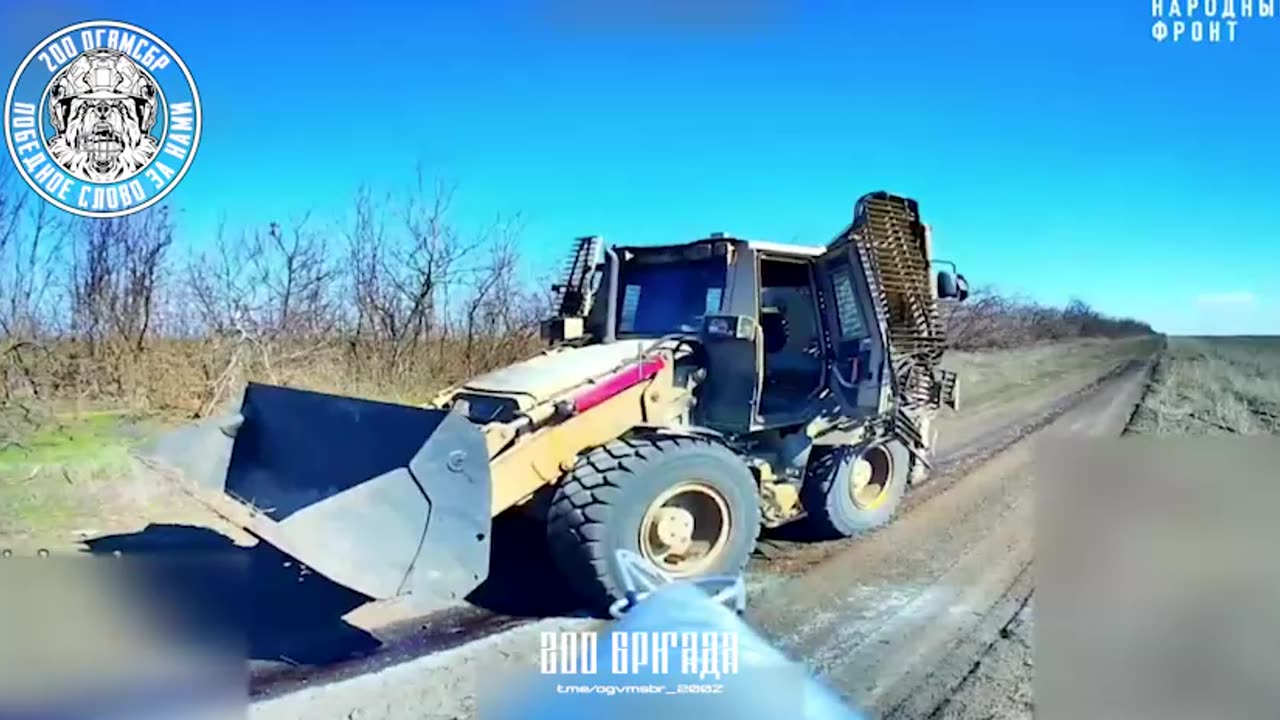 Defeat of a Ukrainian Backhoe
