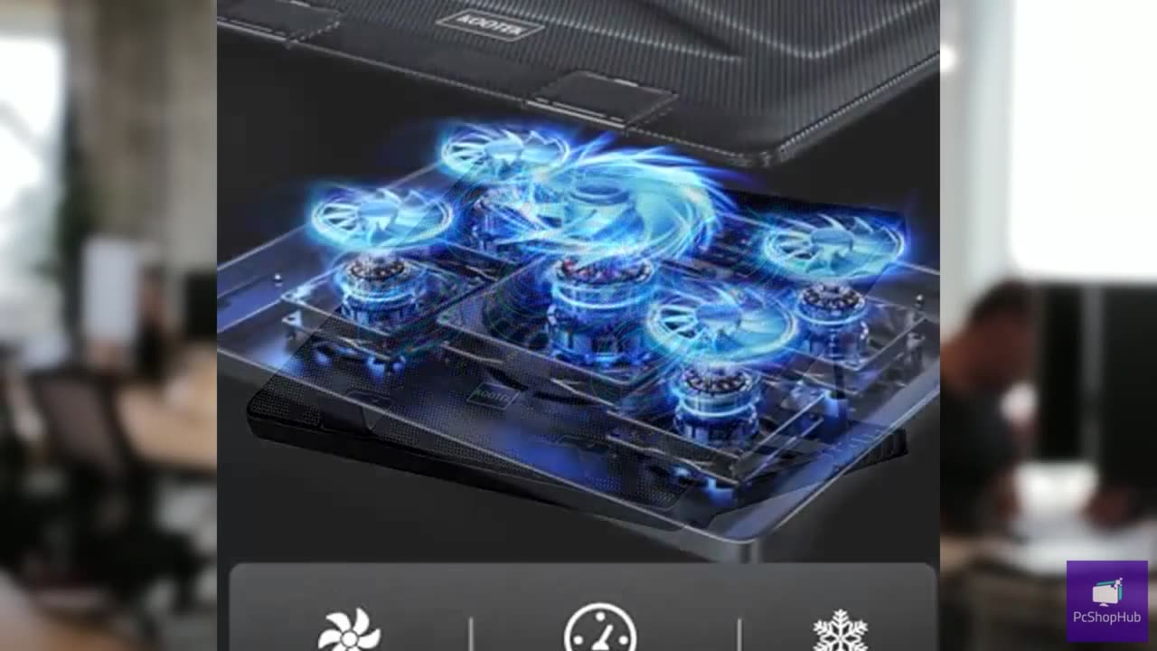 Kootek Laptop Cooling Pad, Laptop Cooler with 5 Quiet Fans for 12"-17" Computer