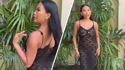 HOT GIRL Black Transparent Mesh Dress Try-On 🌙 Perfect for Beach or Nightlife Morena Mitch