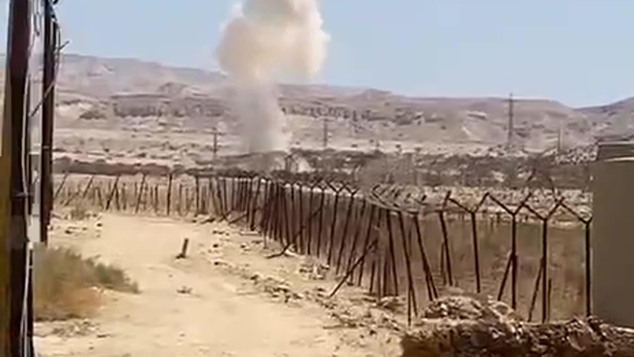 An Iranian drone struck an open area in the Negev Desert, near the Route 90 highway