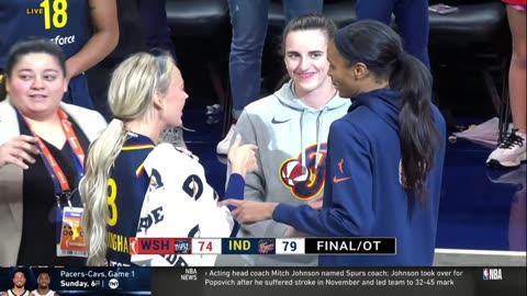 Indiana Fever after win | Caitlin Clark, Sophie Cunningham, Aliyah Boston | WNBA women's basketball