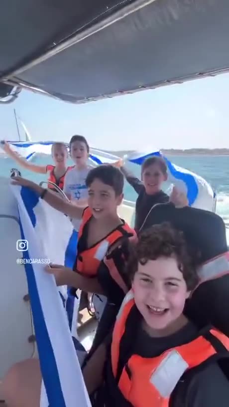 Zionist kikelets hunting Greta Thunberg on a boat. Welcome to 2025 clown world