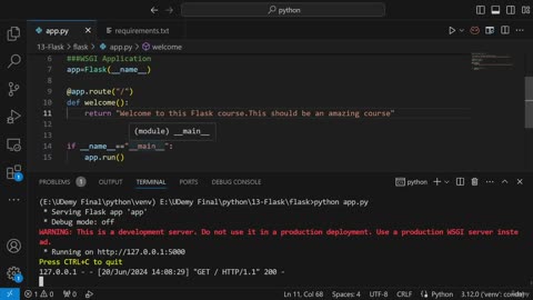 16.2 Understanding Simple Flask App Skeleton Krish Naik ML