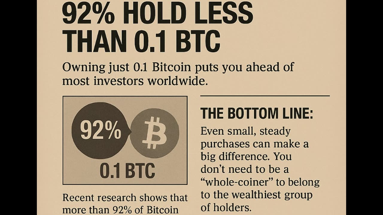 BITCOIN RICH LIST: 92% HOLD LESS THAN 0.1 BTC