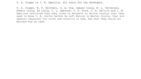 I M HAMILTON, Sworn In For The Defendant, 90th To Testify