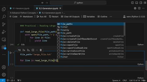 10.2 Generators With Practical Implementation Krish Naik ML