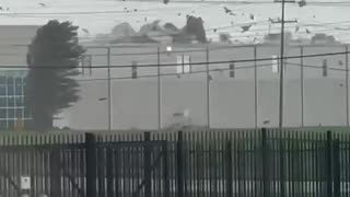 Debris in air as tornado moves through Jackson, TN