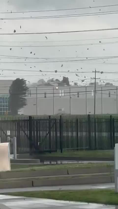 Debris in air as tornado moves through Jackson, TN