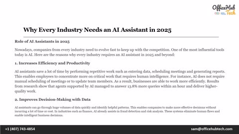 Why Every Industry Needs an AI Assistant in 2025