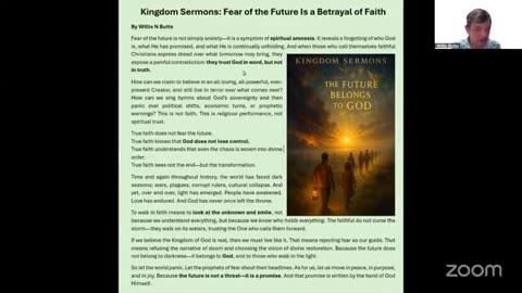 Kingdom Sermons - Fear of the Future is a Betrayal of Faith