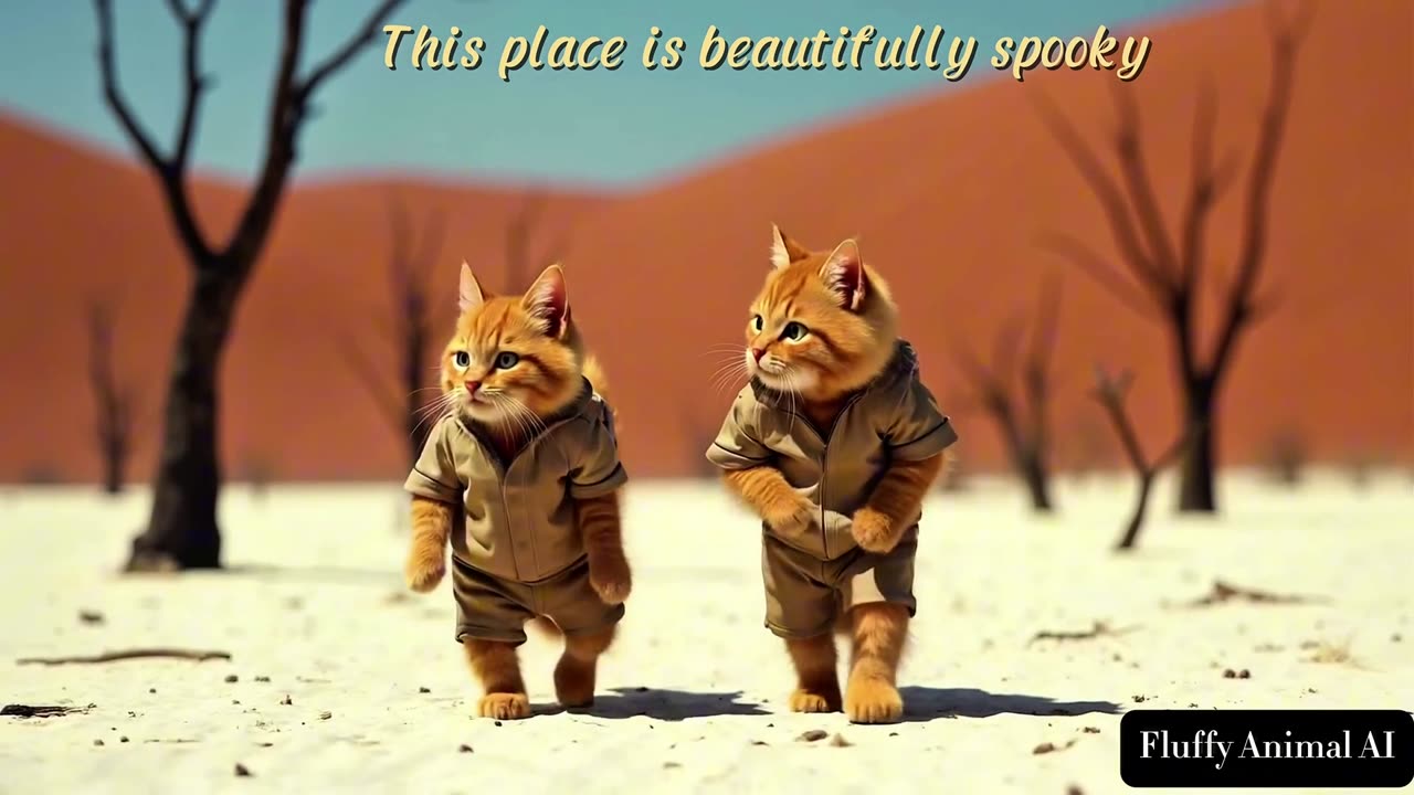 Namibia Safari Adventure | AI-Animated Ginger Cats in Action! 🦁🐘
