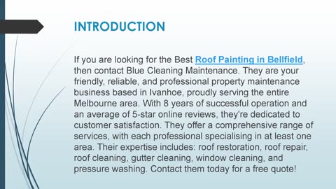 Best Roof Painting in Bellfield