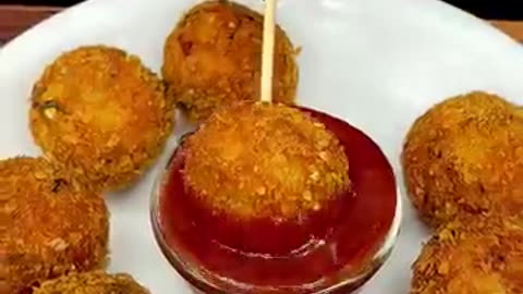Instant Potato Balls 😋 ASMR Cooking #shorts #asmr #asmrcooking #breadrecipe #cooking #food #potato