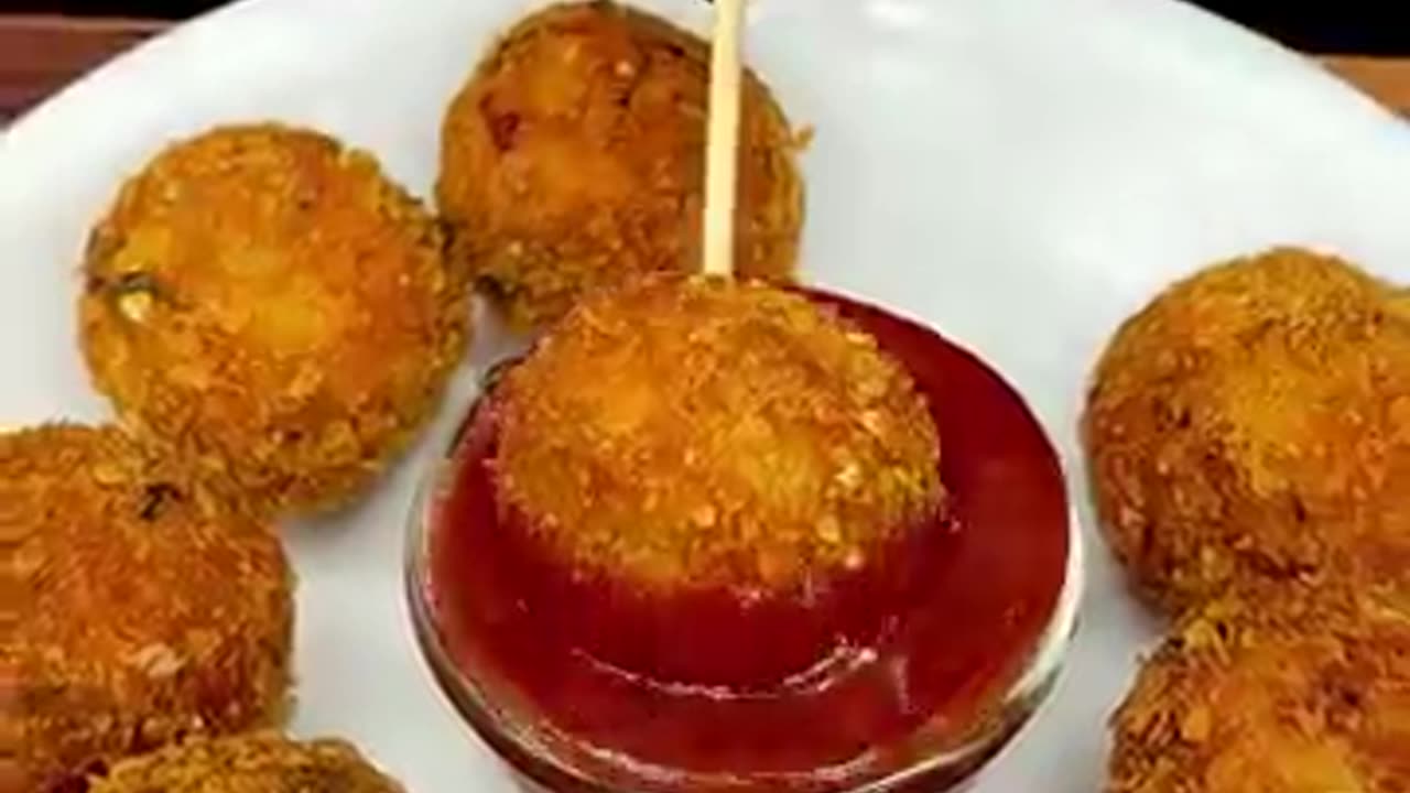Instant Potato Balls 😋 ASMR Cooking #shorts #asmr #asmrcooking #breadrecipe #cooking #food #potato