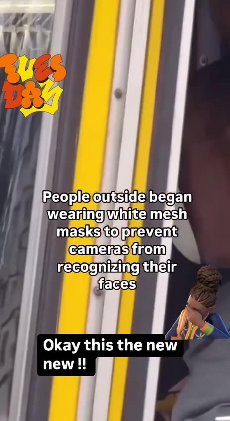 Die Menschen auf den Straßen fangen, an Mesh-Gesichtsschilder zu tragen,