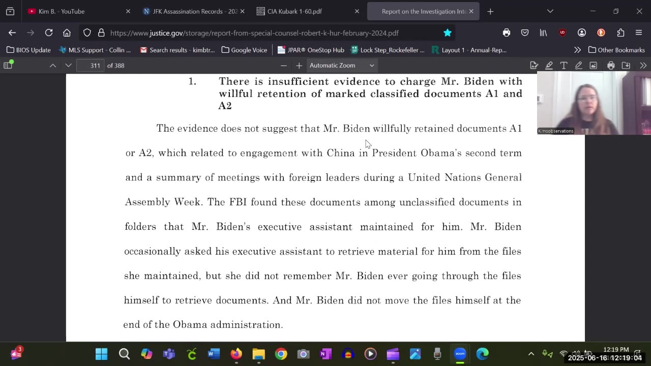 V 14 part 3 Robert Hur Classified Documents Report