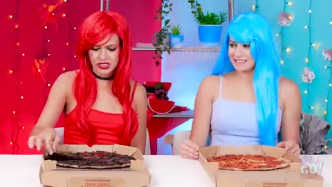 Must Watch: HOT VS COLD FOOD CHALLENGE || Icy Girl VS Girl On Fire! Last To STOP