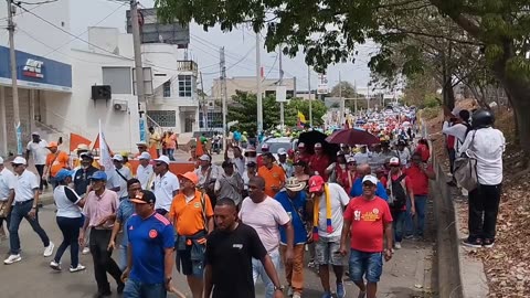 Cartagena marchó por el Día del Trabajo y la Reforma Laboral
