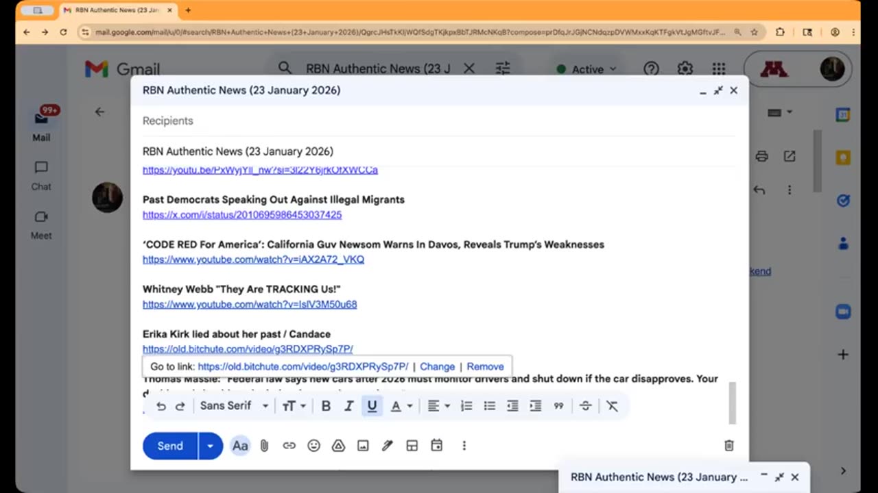 RBN Authentic News (23 January 2026)