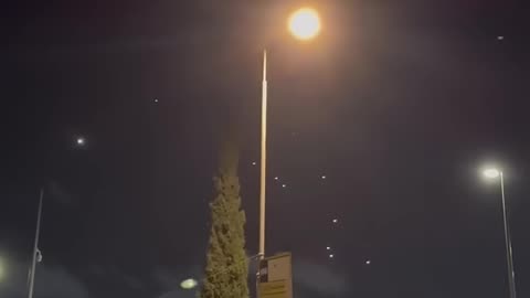 Iranian missiles fly over Israel #iran #israel #middleeastcrisis