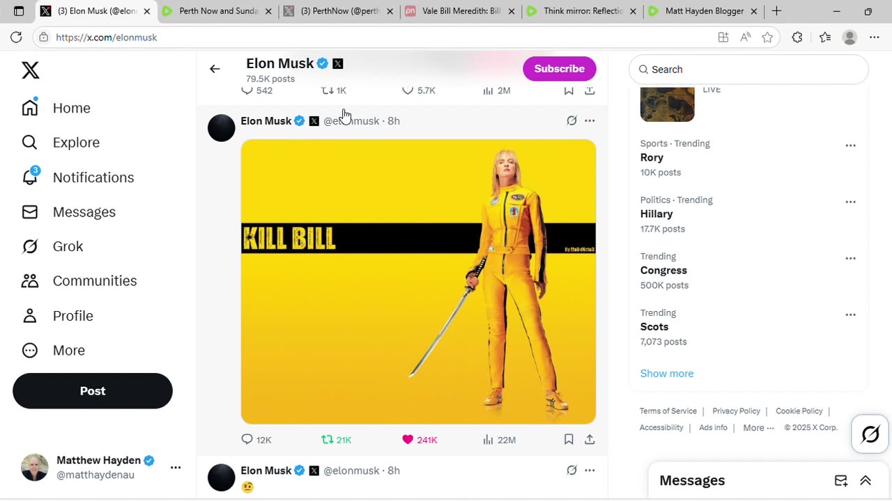 Elon Musk's Kill Bill tweet is part of a wider pattern of Clinton comms
