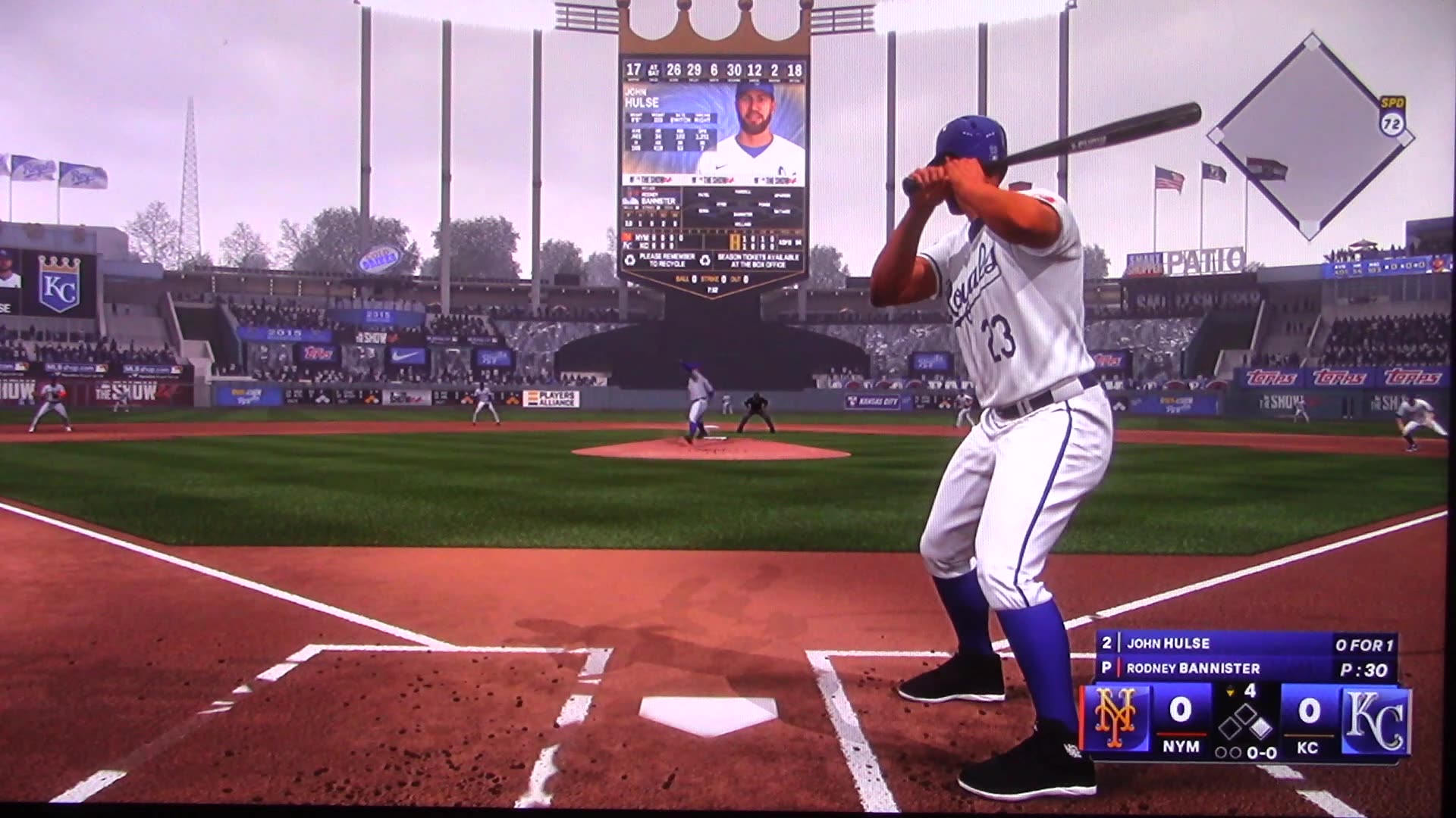 MLB The Show: Kansas City Royals vs New York Mets (S20 G100)