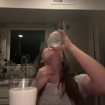 I think she starting to enjoy milk