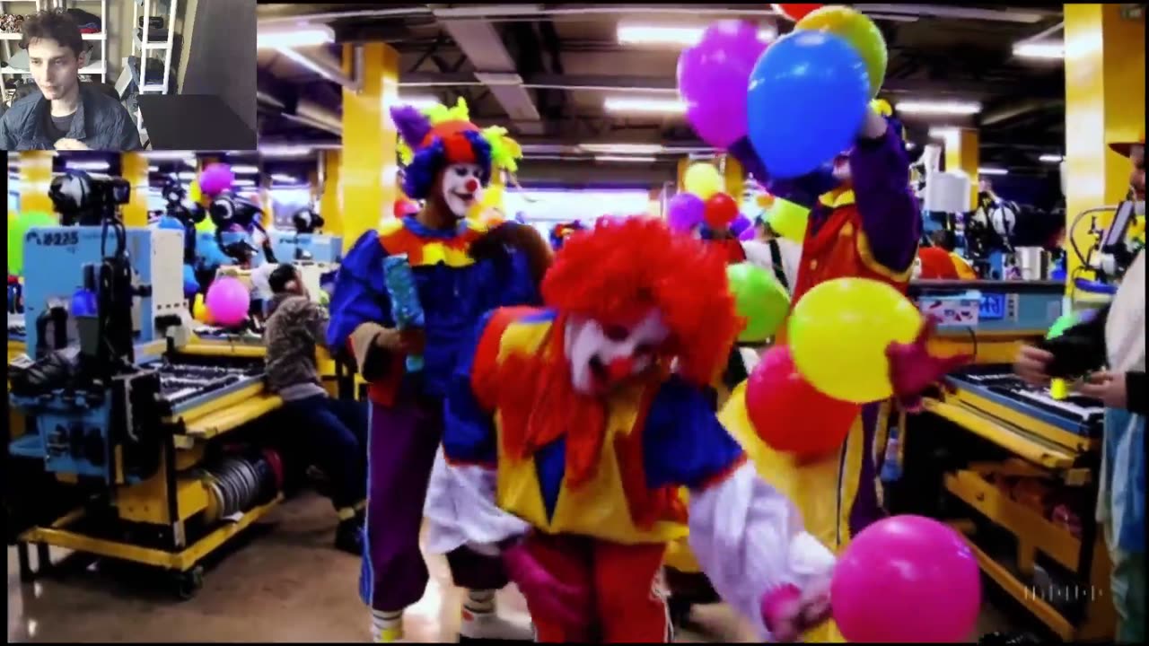 Outtake #3,003 Of The Clowns Roam Around A Factory Fake Funny Parody Video