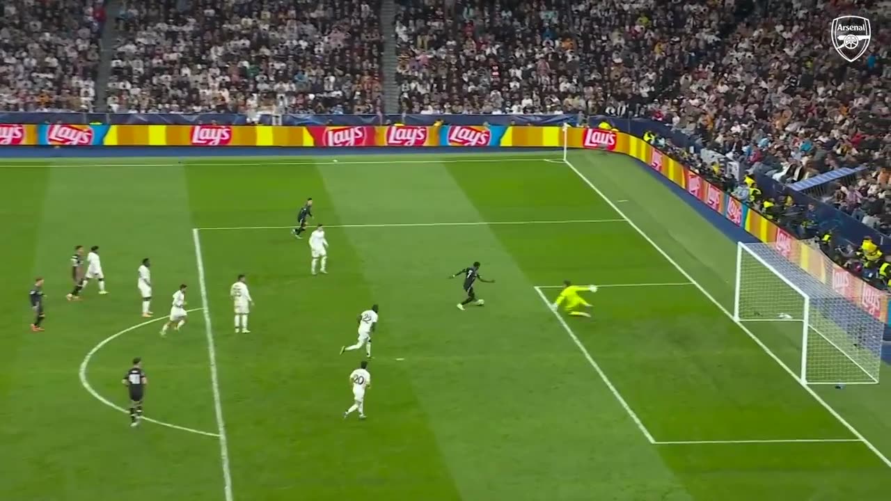 UCL SEMI-FINALISTS! | Real Madrid vs Arsenal (1-2, 1-5 on agg) | UCL Highlights | Saka, Martinelli