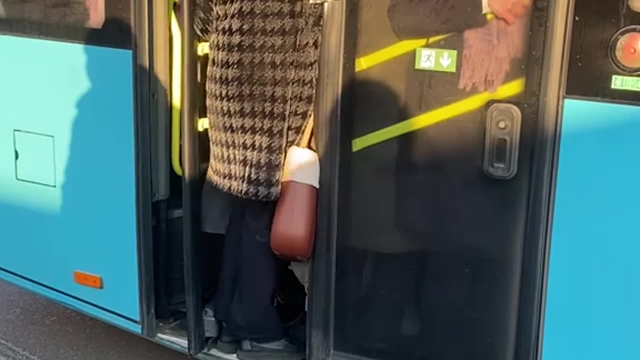 Crowded Bus Doors Don't Quite Close