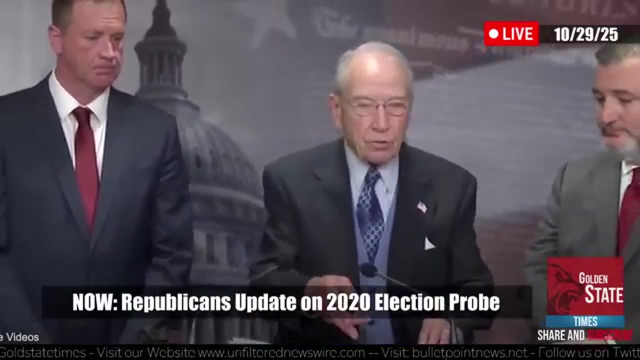 OPERATION ARCTIC FROST - PRESS CONFERENCE Held By SENATOR Grassley & Co