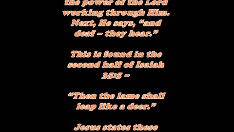 Matthew 11:5 - Daily Bible Verse Commentary