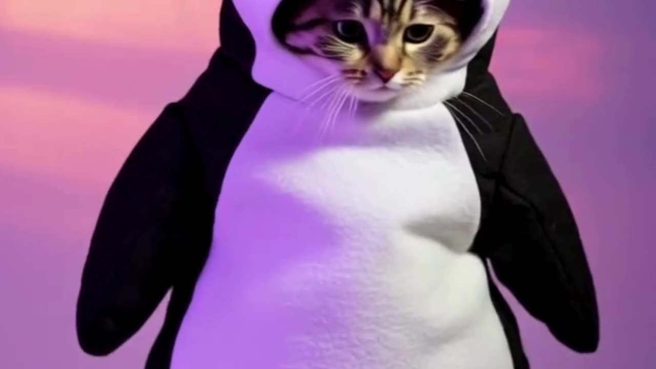 Penguin Cat Dancing #cat #dancingcat #petdance #dancingpets #catdancer #dance #funny #penguin