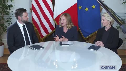 Vice President Vance Meets With Italian Prime Minister Giorgia Meloni - 05/18/2025
