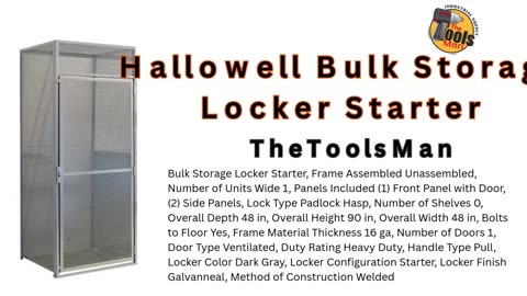 Hallowell Bulk Storage Locker Starter – TheToolsMan
