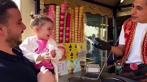 This Girl Laughs At The Turkish Ice Cream Vendor! 😂❤️