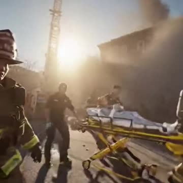 Firefighter Gorilla Pulls People from a Collapsed Building