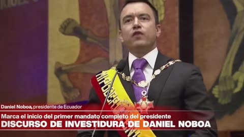 Daniel Noboa habla desde su investidura presidencial a cada ecuatoriano que confió en él