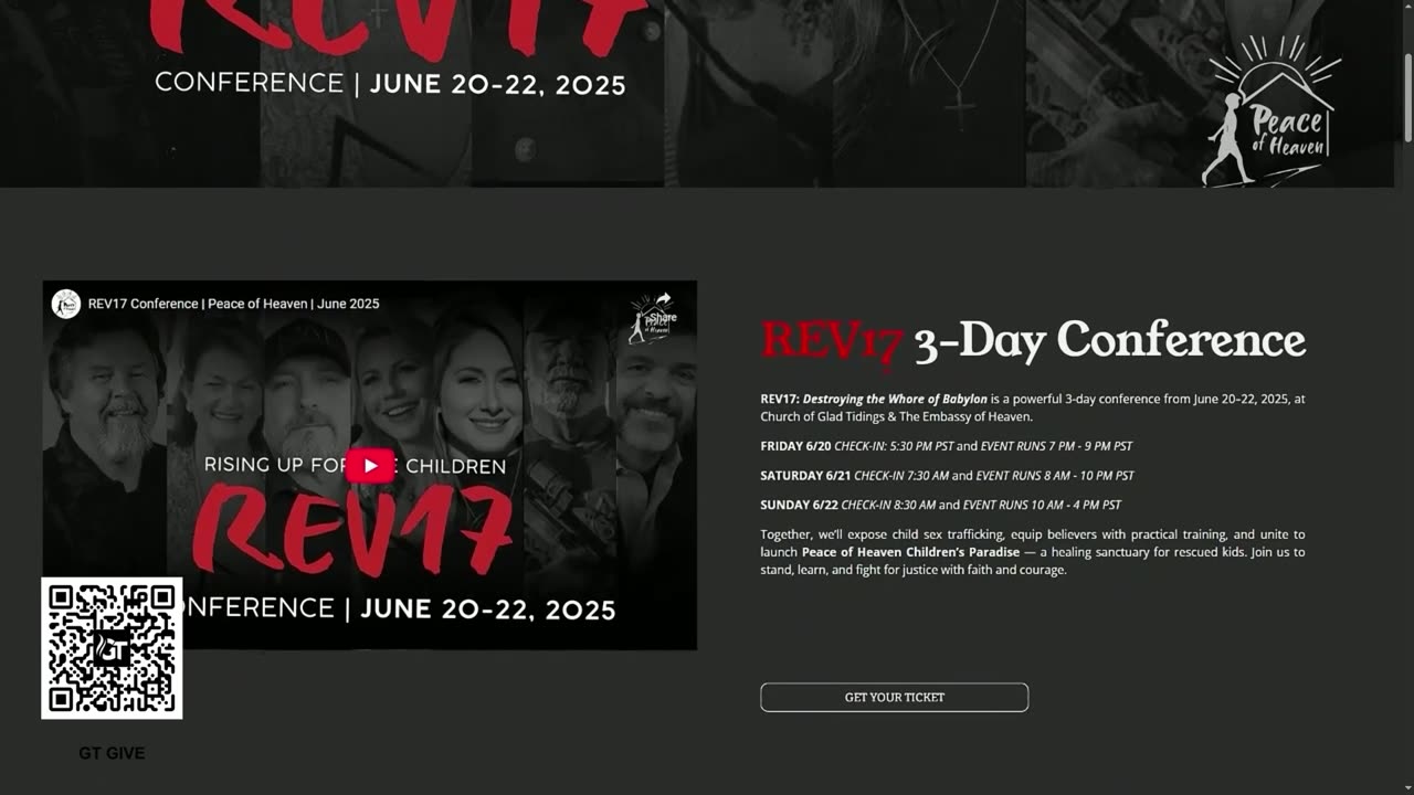 JDATA17 - REV17: June 20–22, 2025 | Live Church of Glad Tidings & The Embassy of Heaven -REV17 Anti-Child Tr*fficking Conference - JDATA